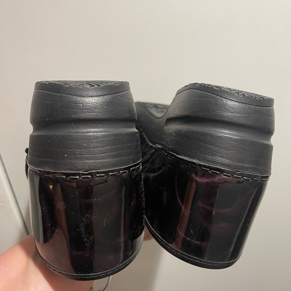 Sanita Clogs Patent Purple/Black Swirl women’s 40/9 - Picture 8 of 8